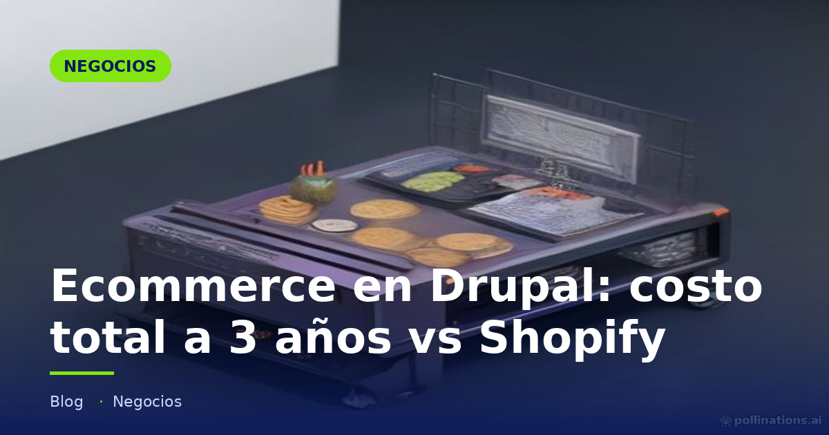 Portada del artículo «Ecommerce en Drupal: costo total a 3 años vs Shopify» en saibher.com