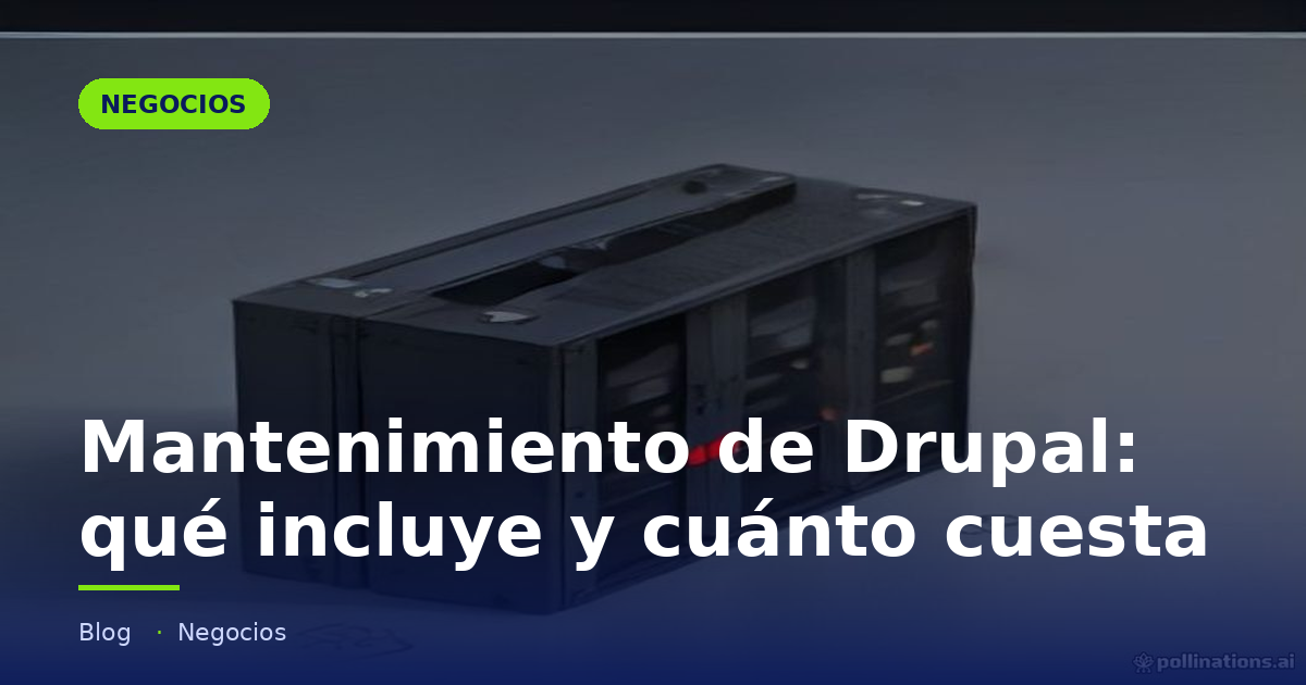 Portada del artículo «Mantenimiento de Drupal: qué incluye y cuánto cuesta» en saibher.com