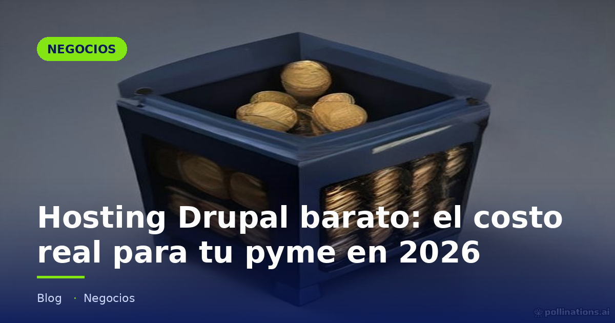 Portada del artículo «Hosting Drupal barato: el costo real para tu pyme en 2026» en saibher.com
