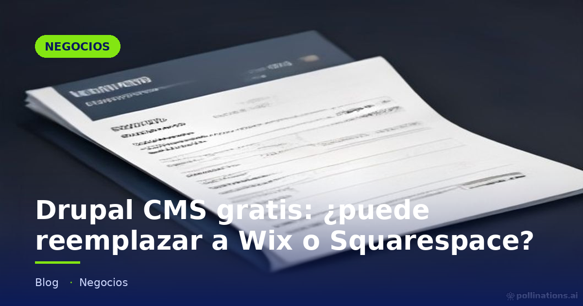 Portada del artículo «Drupal CMS gratis: ¿puede reemplazar a Wix o Squarespace?» en saibher.com