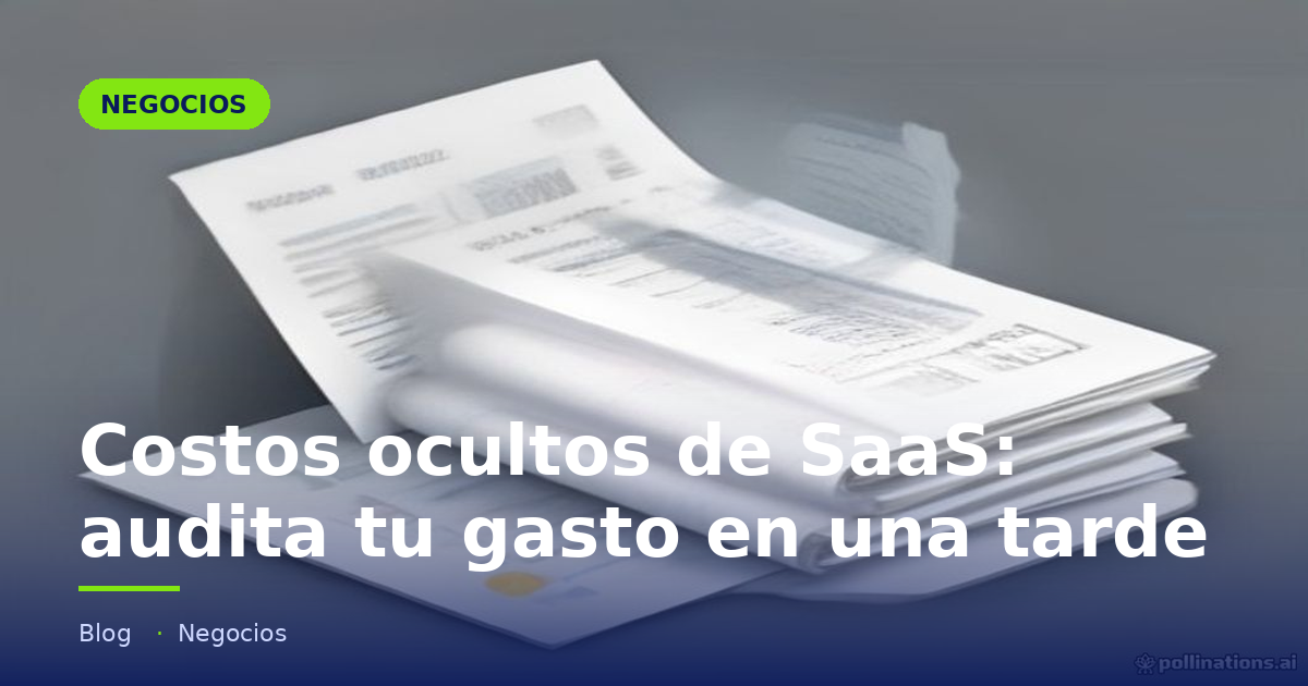 Portada del artículo «Costos ocultos de SaaS: audita tu gasto en una tarde» en saibher.com