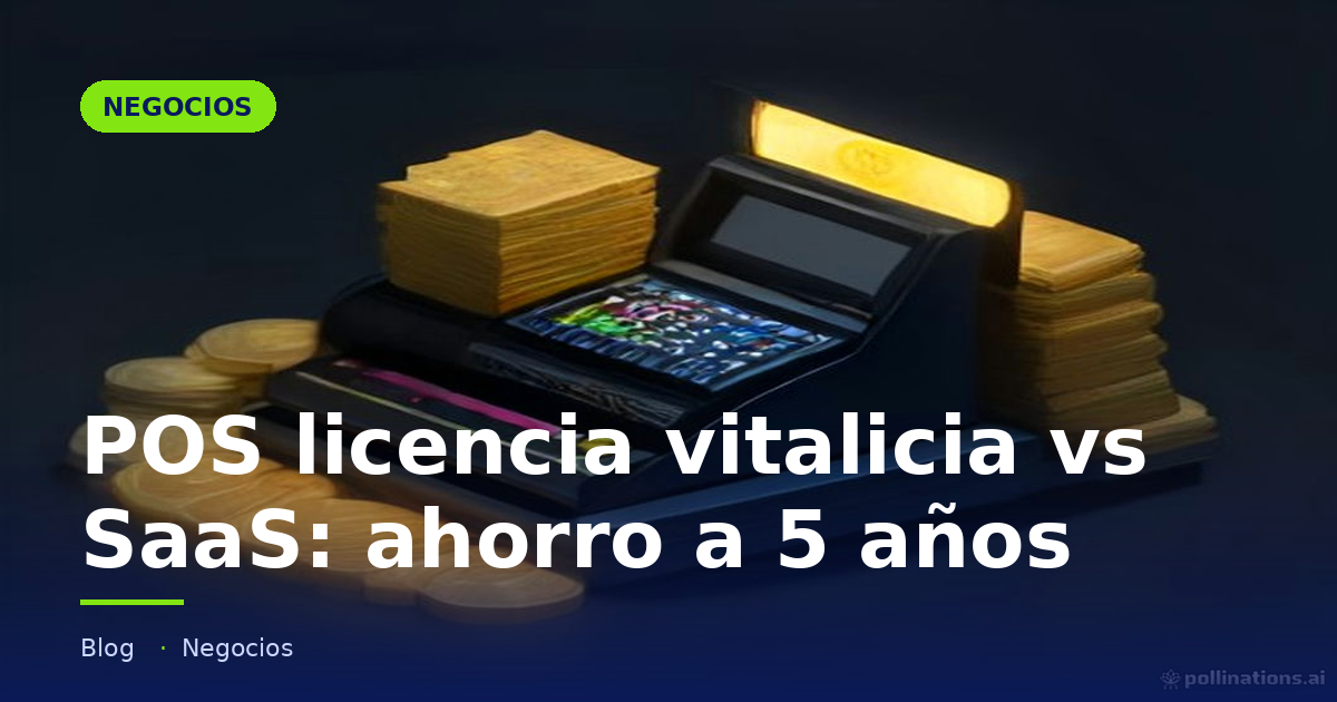 Portada del artículo «POS licencia vitalicia vs SaaS: ahorro a 5 años» en saibher.com