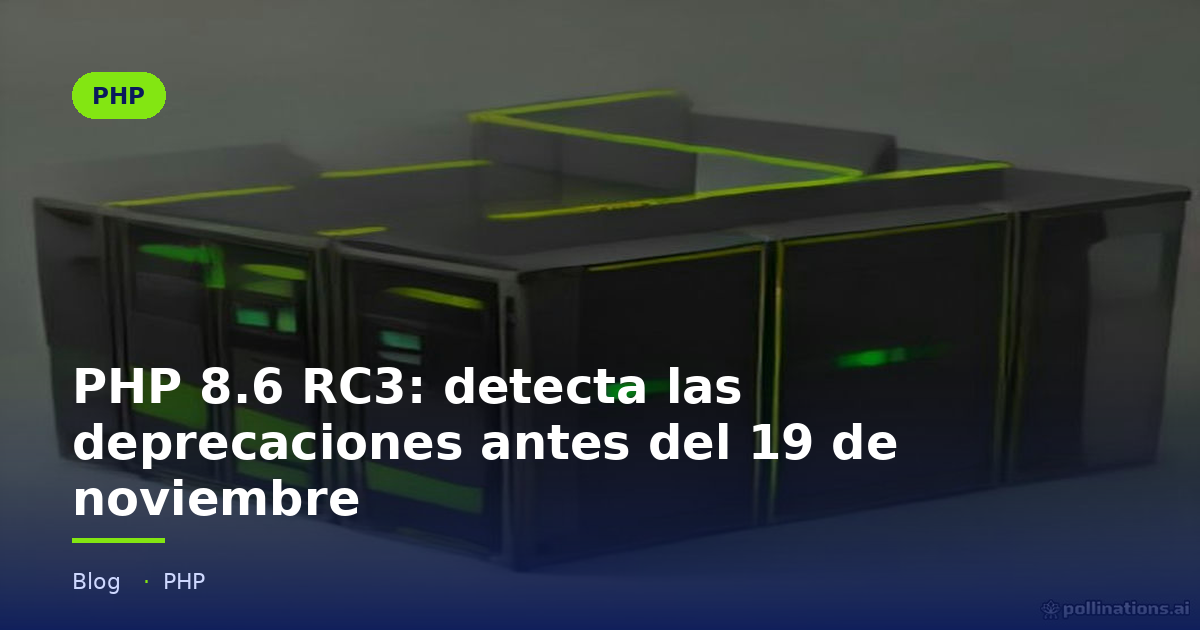 Portada del artículo «PHP 8.6 RC3: detecta las deprecaciones antes del 19 de noviembre» en saibher.com
