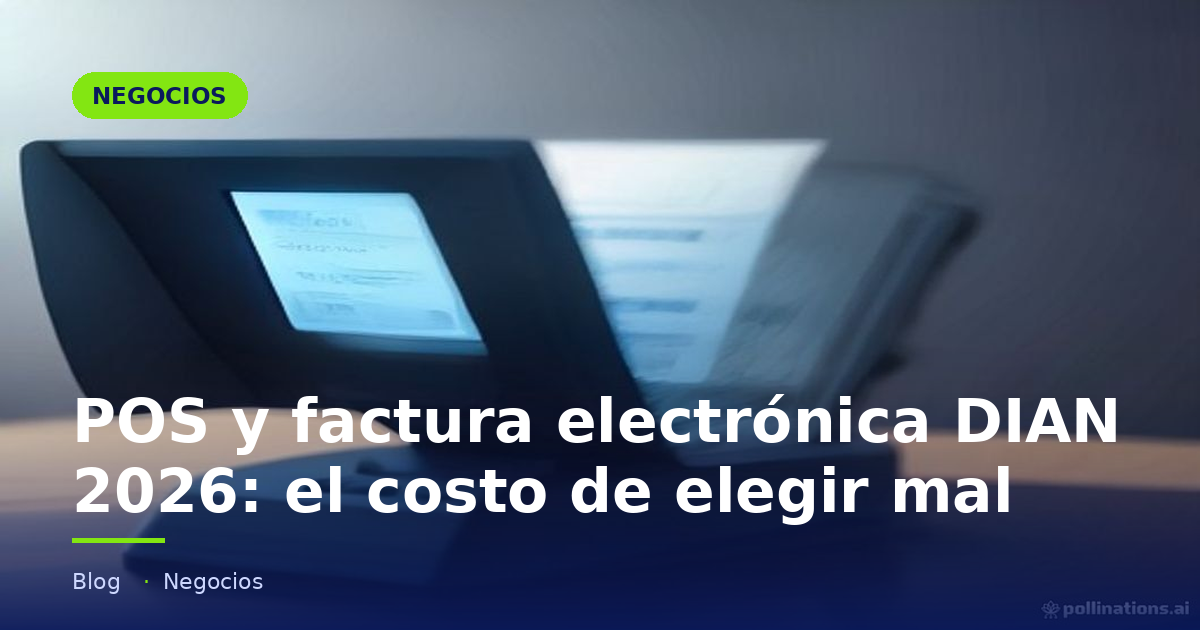 Portada del artículo «POS y factura electrónica DIAN 2026: el costo de elegir mal» en saibher.com