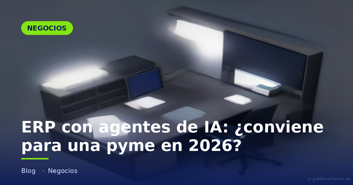 Portada del artículo «ERP con agentes de IA: ¿conviene para una pyme en 2026?» en saibher.com