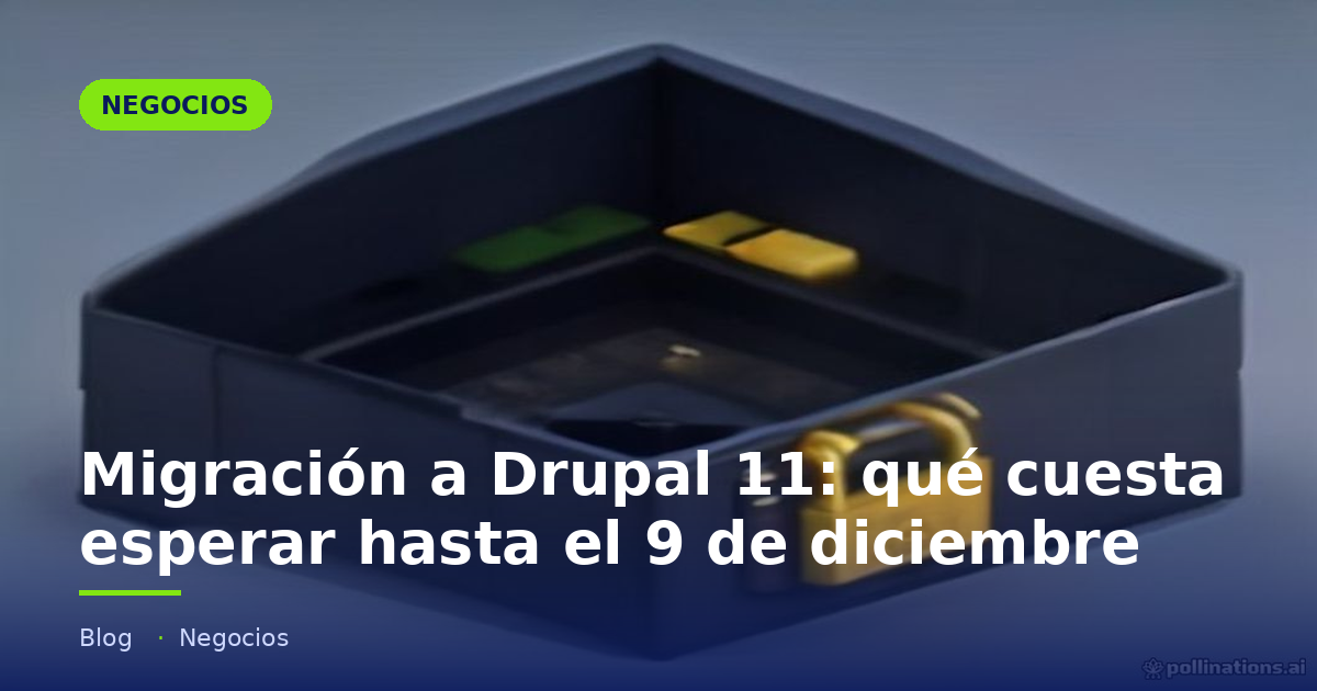 Portada del artículo «Migración a Drupal 11: qué cuesta esperar hasta el 9 de diciembre» en saibher.com