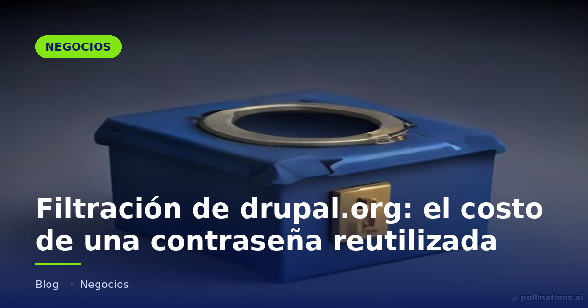 Portada del artículo «Filtración de drupal.org: el costo de una contraseña reutilizada» en saibher.com