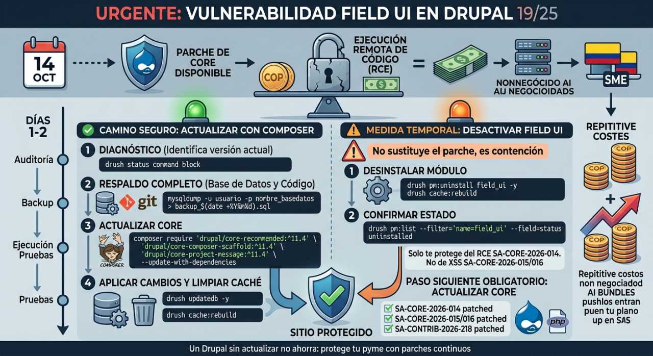 Drupal 19/25: ejecución remota en Field UI sin login