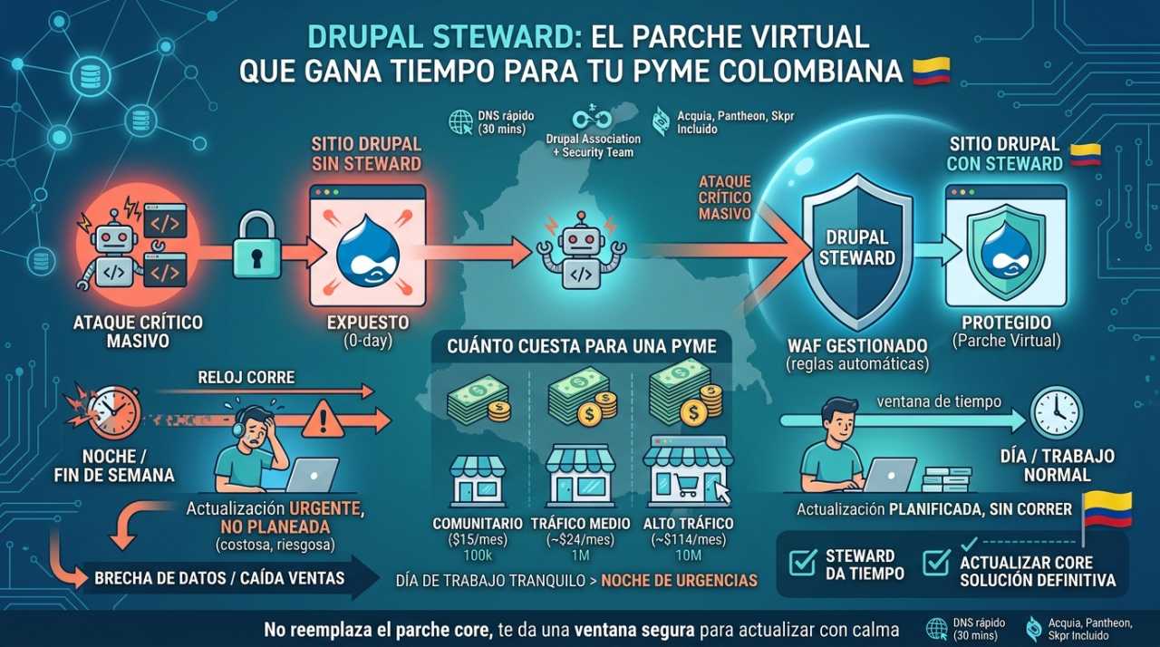 Drupal Steward: ¿vale pagar desde US$15 por tu pyme?