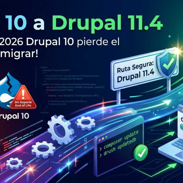Drupal 10 termina soporte en 2026