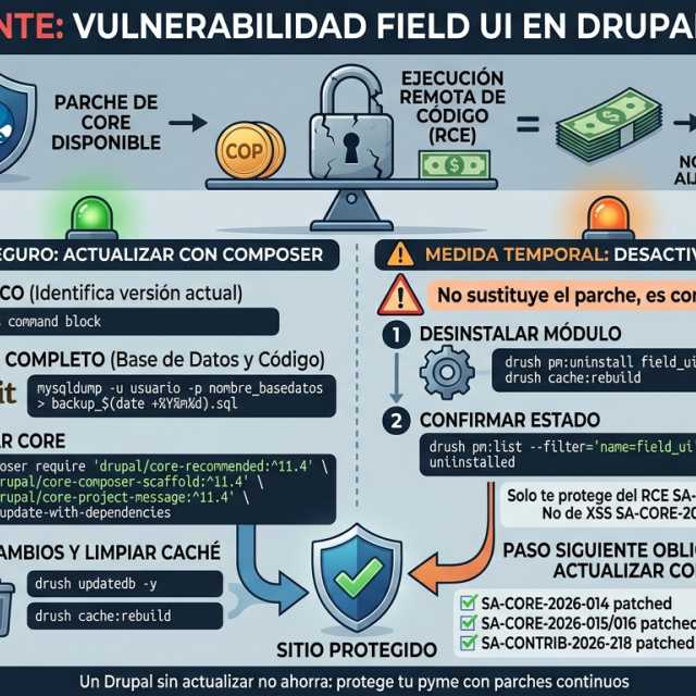 Drupal 19/25: ejecución remota en Field UI sin login