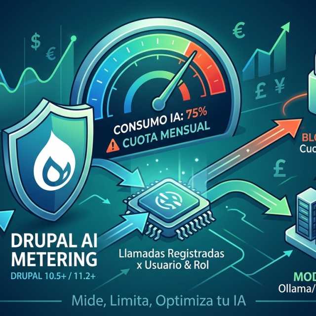 IA en Drupal: controla el costo de tus tokens con AI Metering