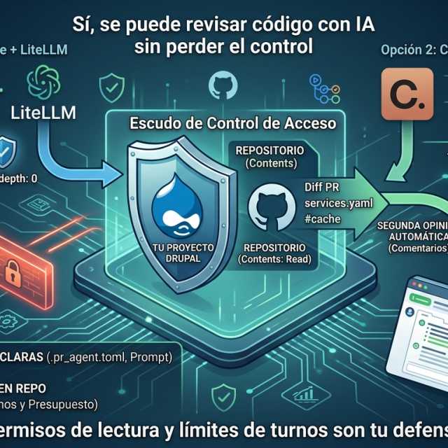 Revisión de código con IA en GitHub Actions para Drupal y PHP