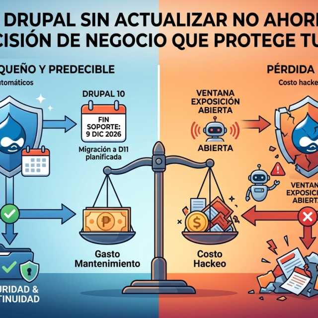 Drupal sin actualizar: el costo real de un hackeo a tu pyme