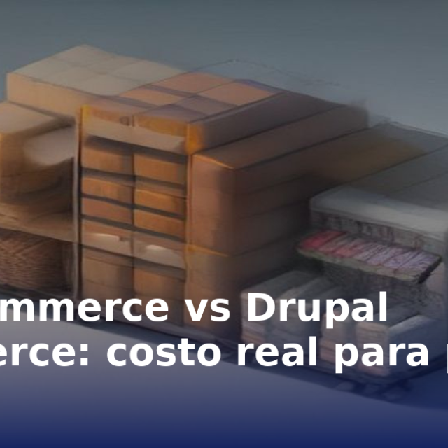Portada del artículo «WooCommerce vs Drupal Commerce: costo real para pymes» en saibher.com